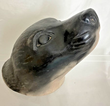 Vintage Art Pottery Handmade Seal Head