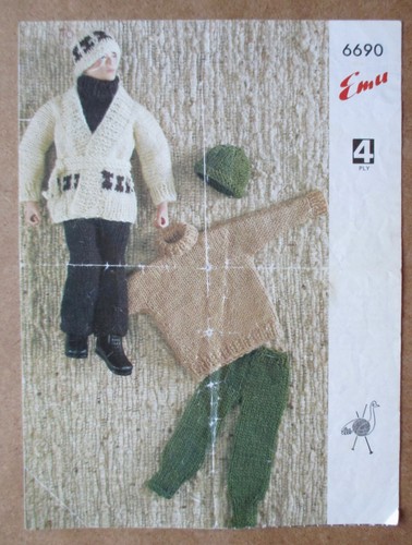 Vintage emu 4ply knitting - vintage,