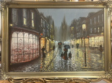 Old Master Style Oil Painting Rare John Bampfield 20th Century Gold Gilt Frame