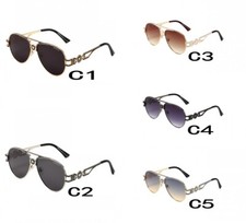 Versace Classic Round sunshade Sunglasses Suntan sunglasses fishing + Box