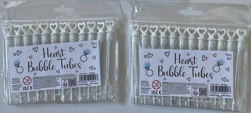 Heart wedding bubble tubes - 24,