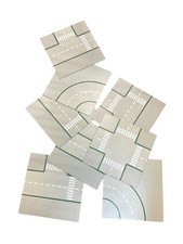 8 Vintage Lego Grey Road City Base Boards 32x32