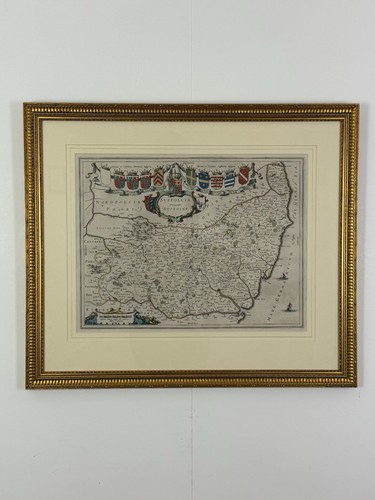 Map suffolk antique joan - map,