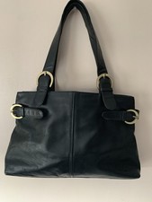 BNWOT GiGi Black Leather Buckle Tote Bag NEW Shoulder Handbag Classic Designer  