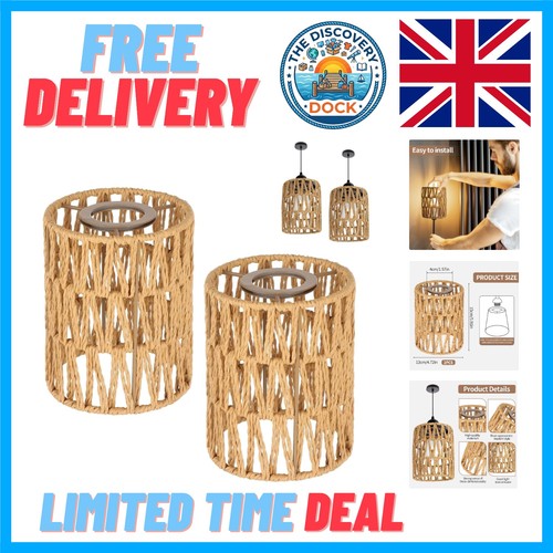 Vintage wicker pendant lamp - pendant,