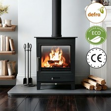 Eco Design 5KW Multifuel Stove Log Burner Steel Fireplace Defra Approved UK