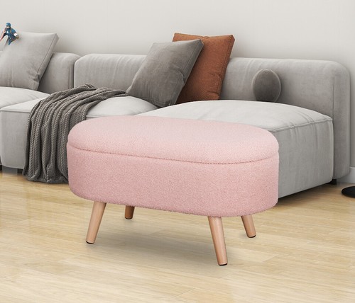 Large boucle teddy ottoman - boucle,