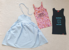 ZARA Halter Neck Blue Summer Mini Dress size S Esprit Ribbed Vests size S and XS