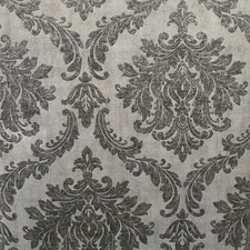 Crown Tulsa Damask Charcoal Modern Textured Glitter Wallpaper M1533