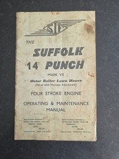 The Suffolk 14" Punch Mark 7 Motor Roller Lawn Mower Operation Manual - Vintage