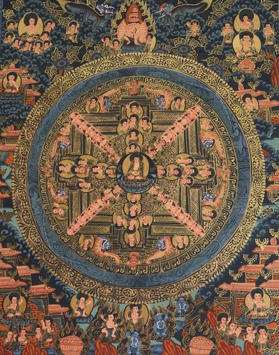 Tibetan thangka painting - tibetan,