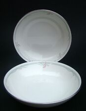 TWO Royal Doulton Carnation H5084 Soup Cereal Dessert Bowls 18cm in Unused Cond