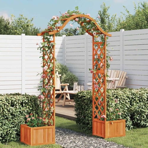 Garden pergola with planter - garden,