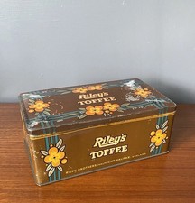 Vintage Riley's Brown & Yellow Toffee Tin