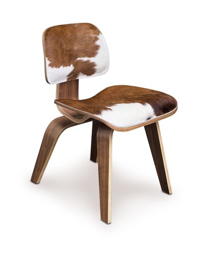 Cow skin valnut - chair, inspired