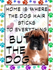 Boxer dog fridge magnet, 100mm