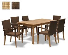 Teak & Rattan Outdoor Dining
