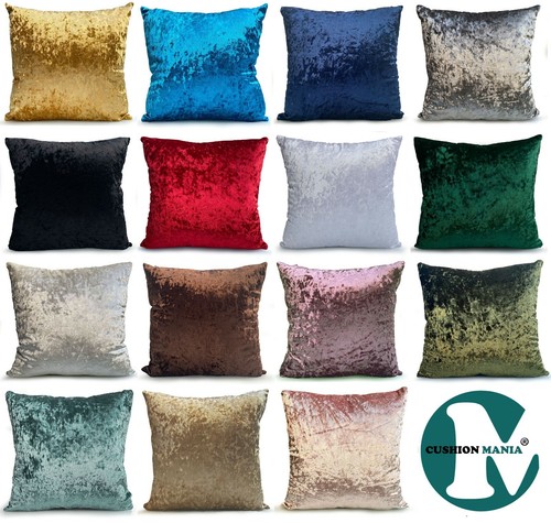 Crushed velvet cushion - crushed,
