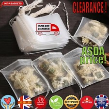 ?200pcs Empty Tea Bags with Drawstring - Non-Woven Fabric Filters for LooseLeaf