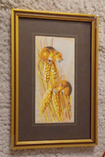 Cash's colourful Silk Woven Picture  Framed Harvest Mouse broken frame
