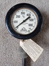 Vintage Negretti & Zambra Dial Thermometer Portable Industrial Old Retro