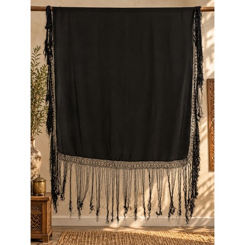 Vintage chinese silk fringed - silk,
