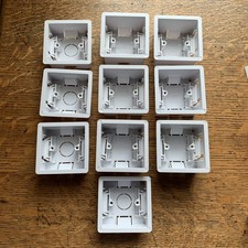 45mm & 30mm 1 Gang DRY LINING Flush Pattress Back Box Plasterboard 10pcs (E-10)