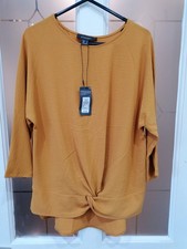 BNWT Mustard 3/4 Sleeve, Knot