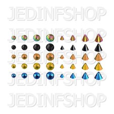 Replacements Balls Spikes | 1.6mm (14g) 3mm 4mm 5mm 6mm 8mm | Titanium Anodised