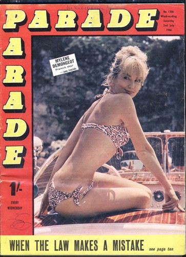 Parade vintage pin - vintage, pin-up