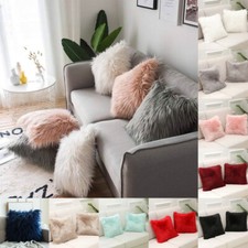 Long Shaggy Faux Fur Cushion