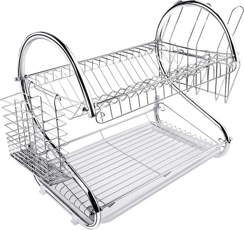 Two tier stainless - steel, dish