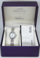 Henley Rennie Mackintosh Inspired Ladies Stainless Steel Rhinestone Quartz Watch