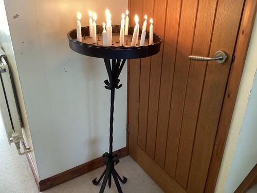 Church candle stand - church,