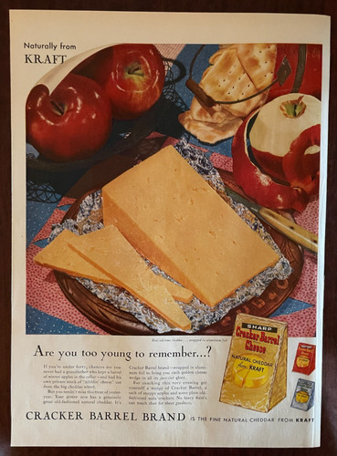 1958 cracker barrel - cracker, cheese