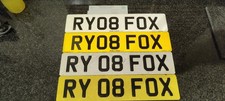 Ry08 Fox Personalised Private Number Plate Registration Cherished Plate Ryan