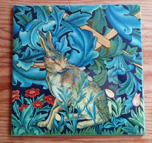 William morris tiles hare in - william,