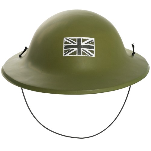Green army helmet plastic hat - green,