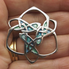 Sterling silver and enamel