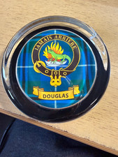 SCOTTISH GLASS PAPERWEIGHT CLAN DOUGLAS FAMILY CREST