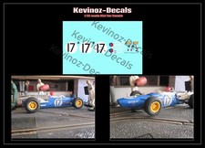 1/32 Scale Decals for  Scalextric slot car - Matra MS11 from 1968