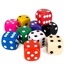 16mm Spot Dice (Select Colour) - Premium Quality D6 High Density Weight Gloss