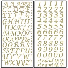 Gold Numbers & Letter Alphabet