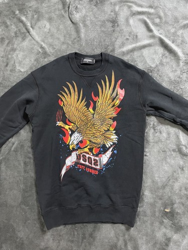 Black dsquared2 eagle jumper - dsquared2,