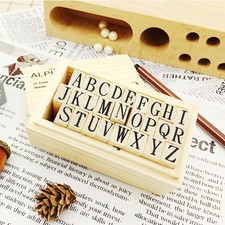 Wooden Mounted Rubber Alphabet