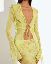 Rat And Boa Cobra Blouse Lime s