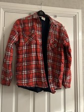 Ladies Red Check Lumber Style Jacket Approx Size 14