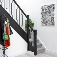 Iron black round frame - black,