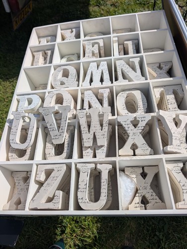 Solid wooden alphabet letters - solid,