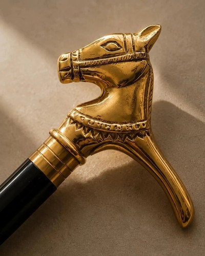 Horse head walking cane - head,